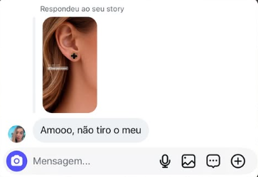 Resposta de cliente ao story da Lior